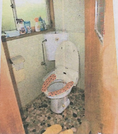 移住した直後のトイレの様子の写真の様子を撮影した写真